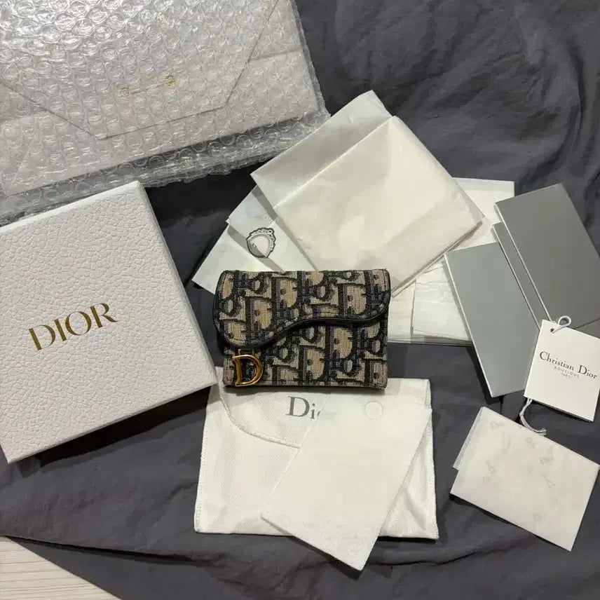 [BUNJANG] Dior Black Dior Oblique Saddle Bifold Wallet / 디올 오블리크 새들 반지갑