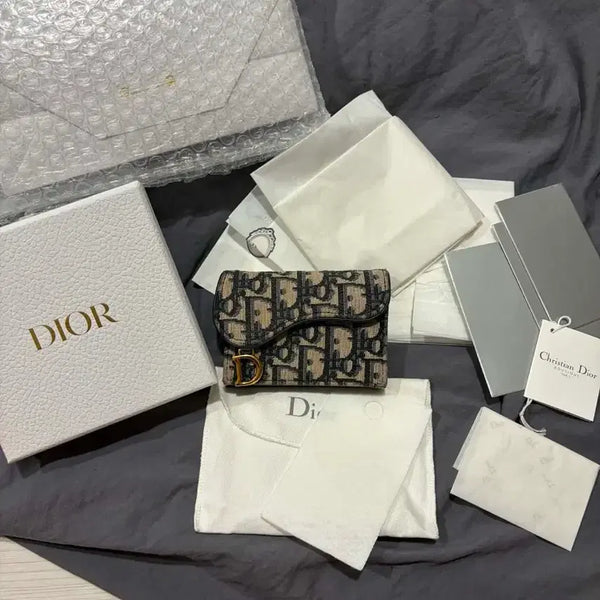 [BUNJANG] Dior Black Dior Oblique Saddle Bifold Wallet / 디올 오블리크 새들 반지갑
