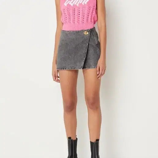 [BUNJANG] GANNI Denim Wrap Skirt / <새상품> GANNI 데님 랩 스커트
