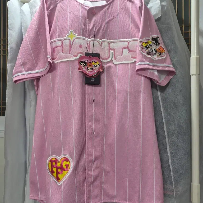 [BUNJANG] Lotte Giants x Powerpuff Girls Collaboration Baseball Jersey Size 105 / 롯데자이언츠 콜라보 파워퍼프걸 105 새제품