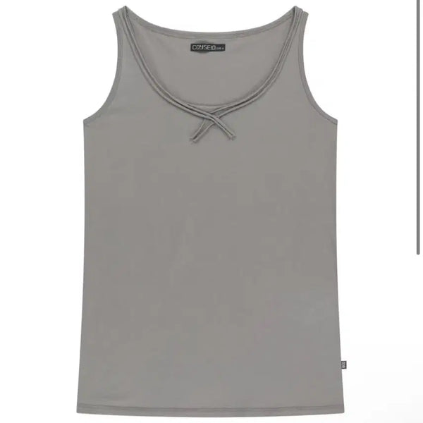 [BUNJANG] COYSEIO 038 Low Edge Sleeveless Top Grey Size S / COYSEIO 코이세이오 038 로우 엣지 슬리브리스 그레이 S사이즈