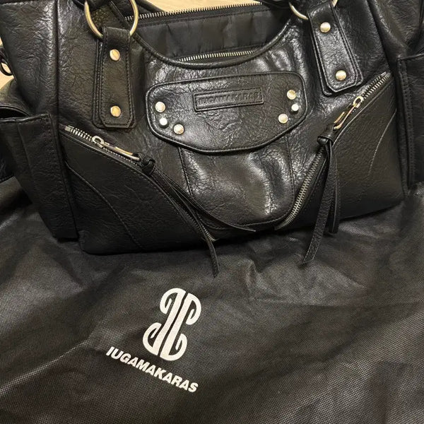 [BUNJANG] Lee Woo Gamas Caras Leather Shoulder Bag Black / 이우가마카라스 레더 숄더백 블랙