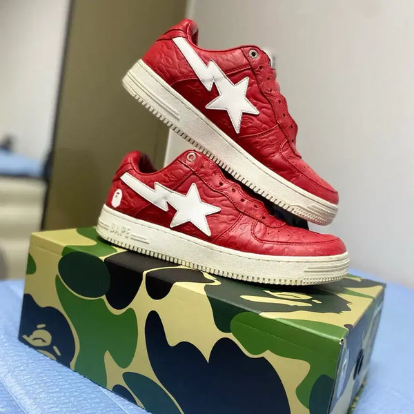 [BUNJANG] BAPE BAPESTA Sneakers Red / 베이프 스타 스니커즈 레드