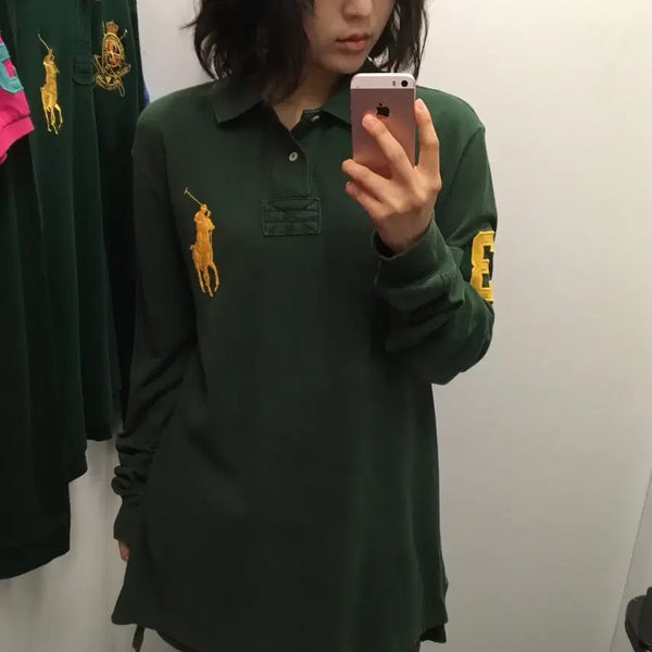 [BUNJANG] Polo Ralph Lauren Big Pony Long Sleeve Polo Shirt / 폴로 랄프로렌 빅포니 롱슬리브 카라