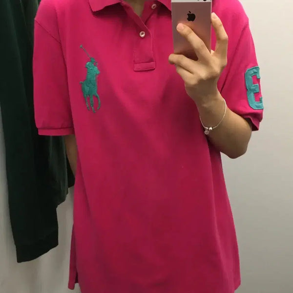 [BUNJANG] Polo Ralph Lauren Big Pony Polo Shirt / 폴로 랄프로렌 빅포니 카라 핫핑크