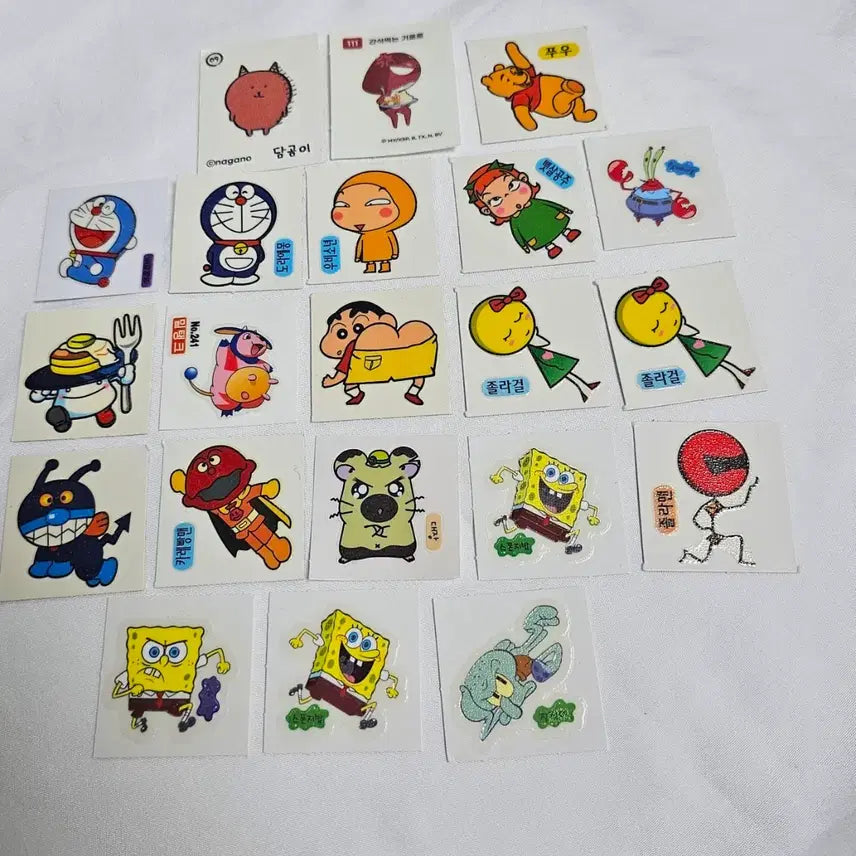 [BUNJANG] Vintage Stationery Character Sticker Bundle Set / 고전문구 캐릭터 띠부씰 일괄 세트