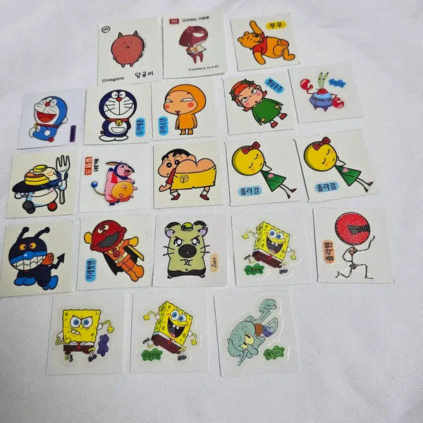 [BUNJANG] Vintage Stationery Character Sticker Bundle Set / 고전문구 캐릭터 띠부씰 일괄 세트