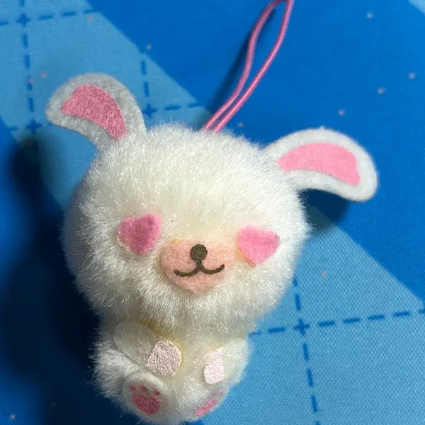[BUNJANG] Vintage Fur Rabbit Mini Doll Keychain / 고전 빈티지 모피 토끼 소형 인형 키링