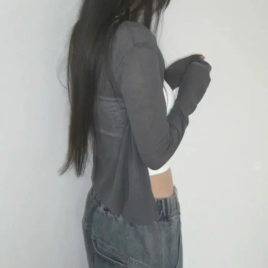 [BUNJANG] IZIZ Cardigan Charcoal / 이즈이즈 가디건 차콜