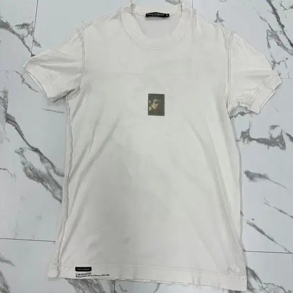 [BUNJANG] Dolce & Gabbana Caravaggio Short Sleeve T-Shirt White / 돌체앤가바나 화이트 카라바조 반팔 티셔츠