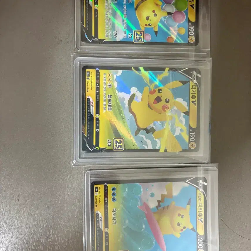 [BUNJANG] Pikachu 3-Type Card Set / 피카츄 3종 판매