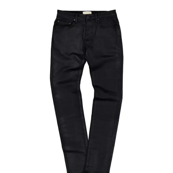 [BUNJANG] Under My Car Wax Coated Slim Straight Jeans / 언더마이카 무.157 왁스 코티드 슬림 스트레이트 진