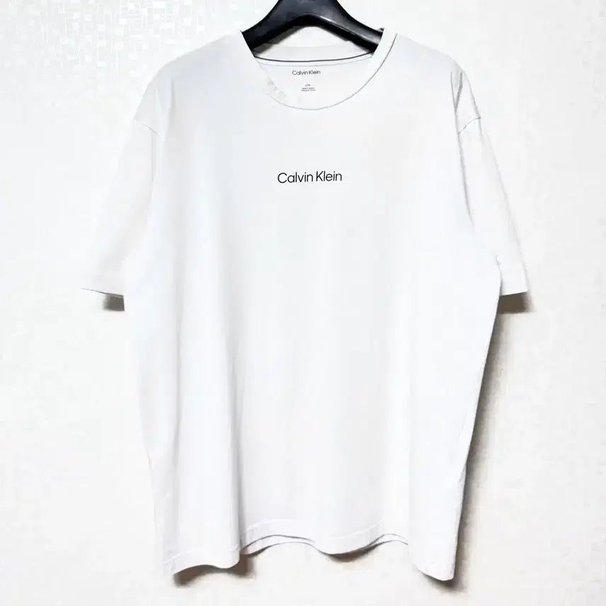 [BUNJANG] Calvin Klein Cotton T-Shirt White / [L,100]캘빈클라인 반팔티 티셔츠 화이트