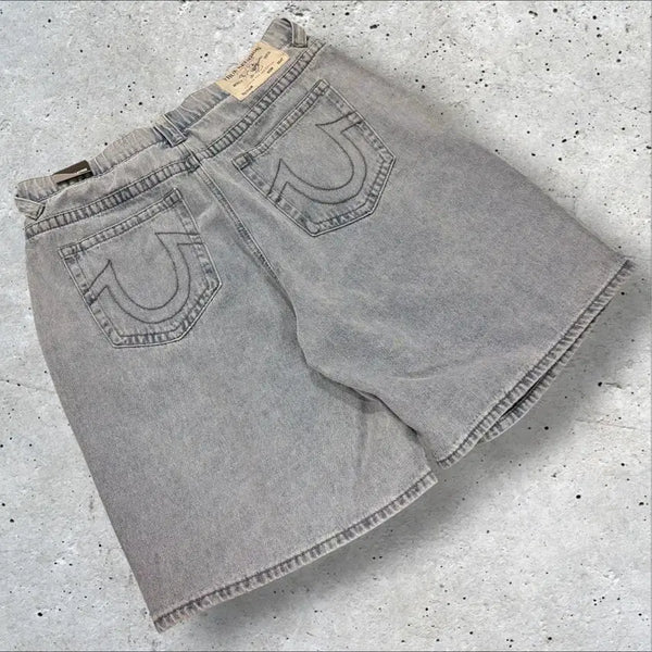 [BUNJANG] True Religion Light Wash Denim Shorts Size 34 / [34] 트루릴리전 라이트 워싱 데님 반바지 E653