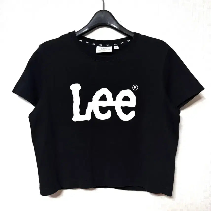 [BUNJANG] Lee Women's Black Cropped Short-Sleeve T-Shirt (Size M) / [M,95]Lee 여성 크롭 반팔티 티셔츠 블랙
