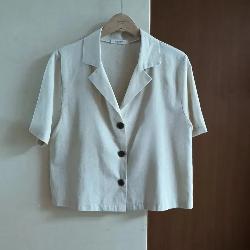 [BUNJANG] Miss Hong Semi-Crop Collar Jacket / 새상품) 미스홍 세미크롭 카라 자켓