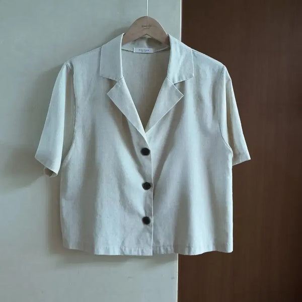 [BUNJANG] Miss Hong Semi-Crop Collar Jacket / 새상품) 미스홍 세미크롭 카라 자켓