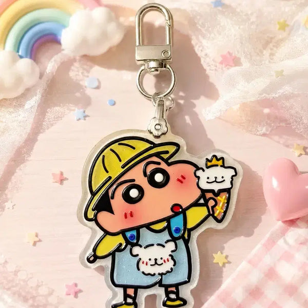 [BUNJANG] Crayon Shin-chan Giant Acrylic Jade Pendant Keyring / 짱구 대왕 아크릴 옥 팬던트 키링