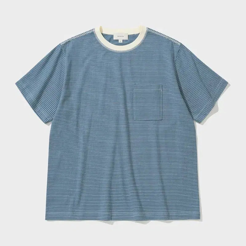 [BUNJANG] Shutter 25SS Two-Tone Stripe T-Shirt / [S] 셔터 25SS 투톤 스트라이프 티셔츠