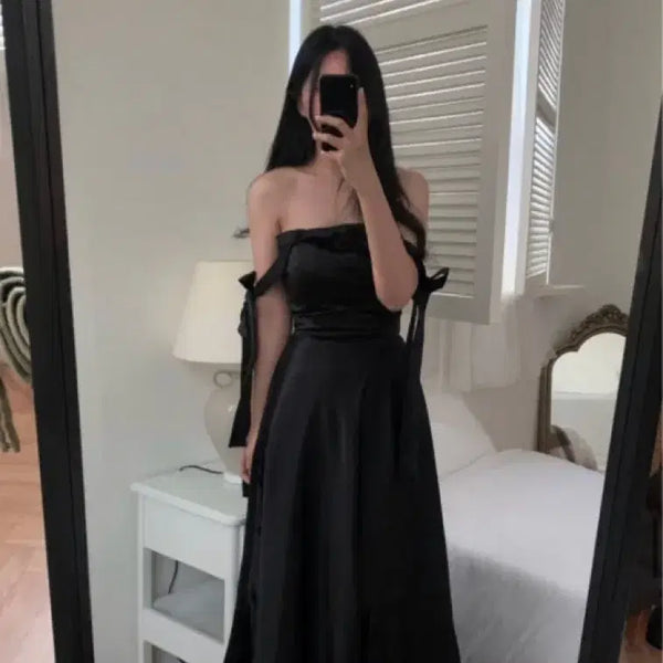 [BUNJANG] Flow New Black Dress Size S / 플로뉴 블랙드레스 s
