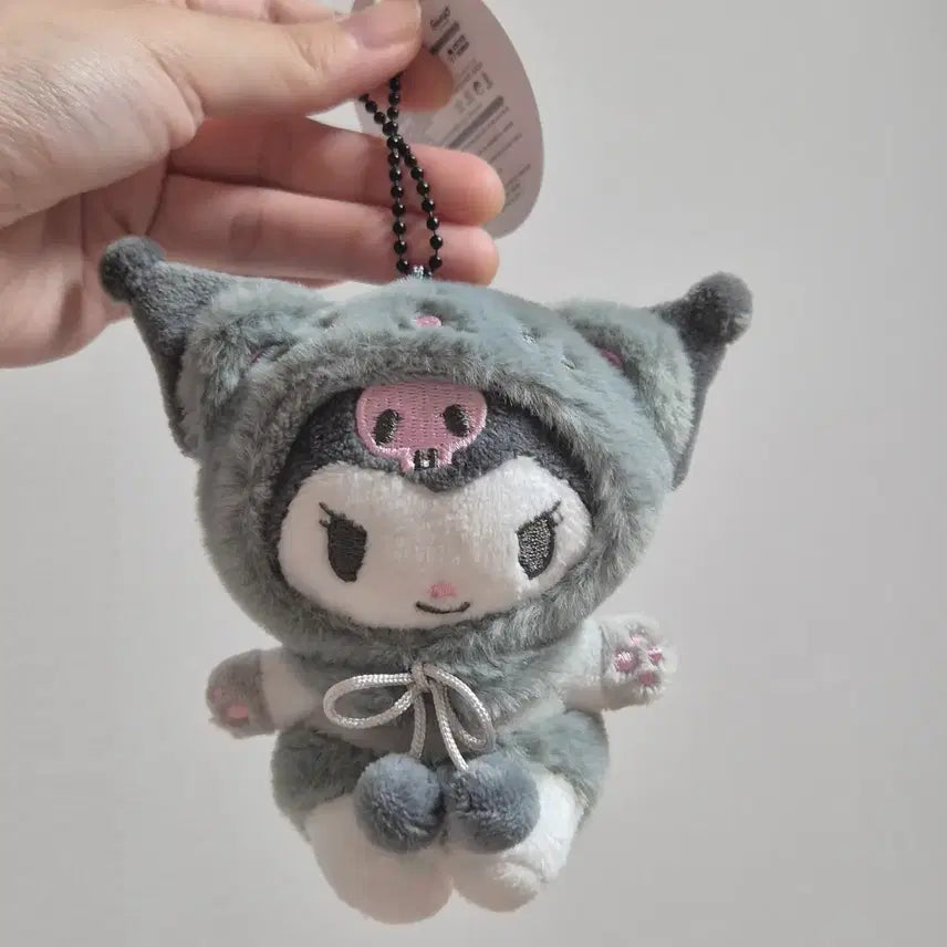 [BUNJANG] Sanrio Kuromi Plush Keychain - Cat Design / 산리오 쿠로미 봉제인형 가방걸이_고양이9