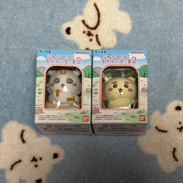 [BUNJANG] Chiikawa Flocked Doll Figure Series 2 Anoko & Shisa / 치이카와 플로키돌 피규어 2탄 아노코&시사