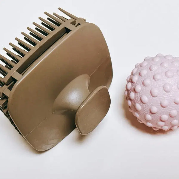 [BUNJANG] Silicone Scalp Massager Brush & Foot Acupressure Ball Set / (새상품) 두피브러쉬 + 발 지압볼 일괄 판매