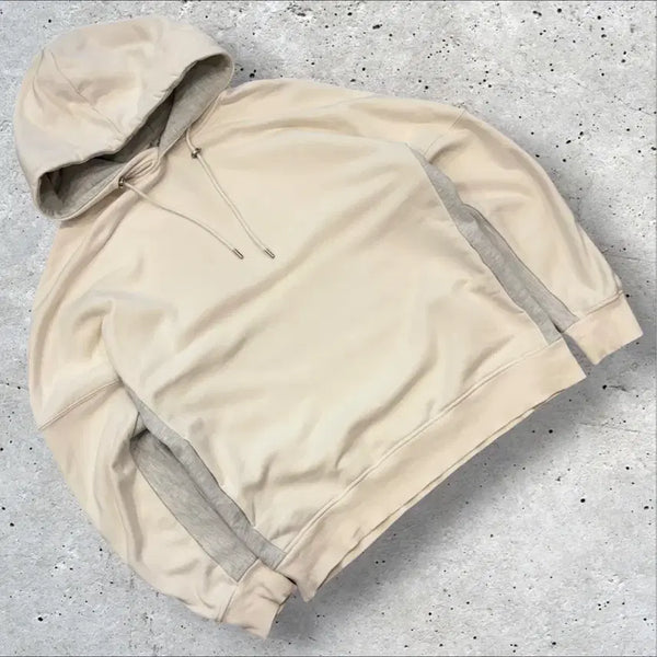 [BUNJANG] Solid Homme 18ss Grey Color Block Hoodie / [100] 18ss 솔리드옴므 그레이 컬러블록 후드티 E660