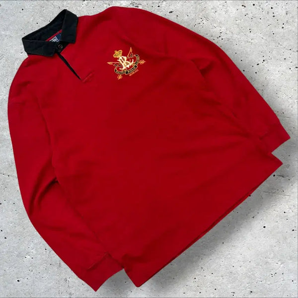 [BUNJANG] Polo Ralph Lauren Red Rugby Long Sleeve T-Shirt L / [L] 폴로 랄프로렌 레드 럭비 긴팔 티셔츠 E664
