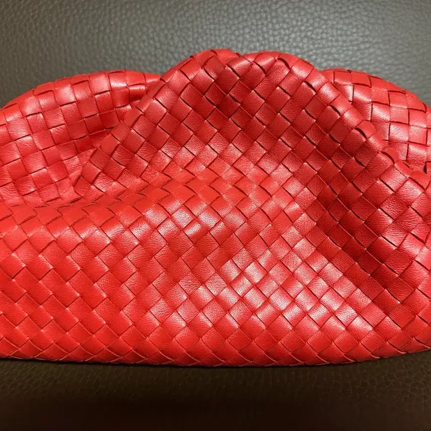 [BUNJANG] Bottega Veneta Style Red Leather Clutch Bag / 보**스타일