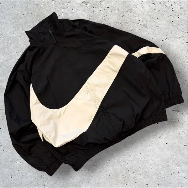 [BUNJANG] Nike Black Swoosh Windbreaker Jacket 2XL / [2XL] 나이키 블랙 스우시 바람막이 E667