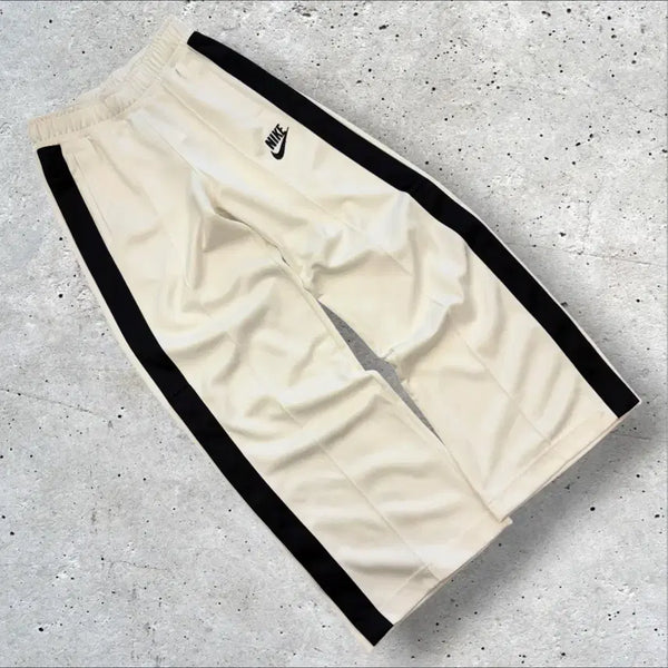 [BUNJANG] Nike Women's Wide White Track Pants XS / [XS] 나이키 우먼 와이드 화이트 트랙팬츠 E668