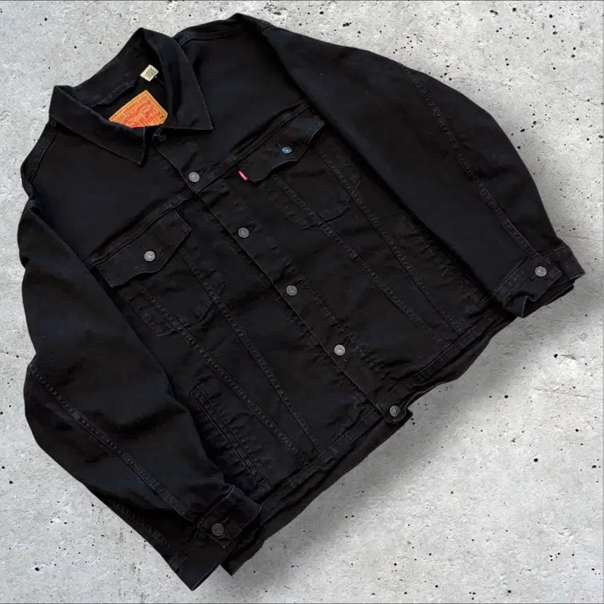 [BUNJANG] Levi's Big Black Denim Jacket 4XL / [4XL] 리바이스 빅 블랙 흑청 데님 자켓 E669