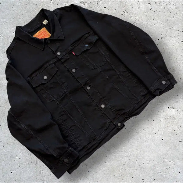 [BUNJANG] Levi's Big Black Denim Jacket 4XL / [4XL] 리바이스 빅 블랙 흑청 데님 자켓 E669
