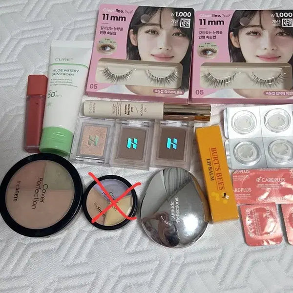 [BUNJANG] Bundle Set: Concealer, Contour, Highlighter, Mascara, Eyeshadow, Eyelashes / 화장품 일괄 판매해요 컨실러 쉐딩 하이라이터 마스카라 셰도우 속눈썹
