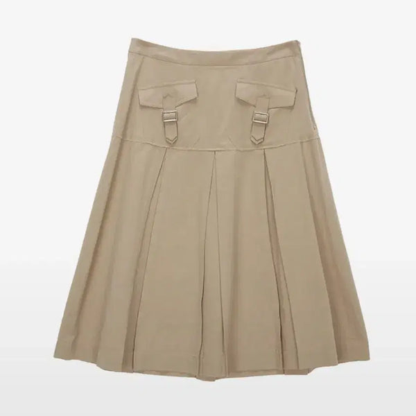[BUNJANG] Matinkim Pleats Cargo Midi Skirt Beige S / 마뗑킴 미디 스커트 S