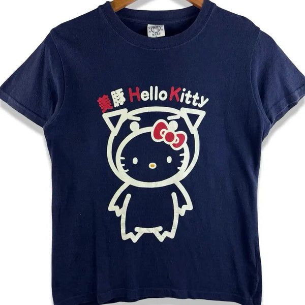 [BUNJANG] Hello Kitty x Butakitty Collaboration T-Shirt / 헬로키티 부타키티 콜라보 티셔츠4631