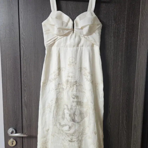 [BUNJANG] Zimmermann Cream Frill Strap Dress / 짐머만 원피스