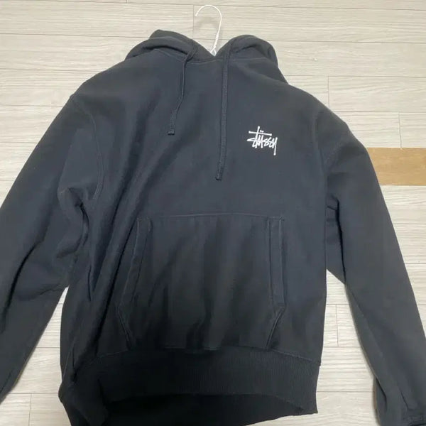 [BUNJANG] Stussy Fleece Hoodie Black M / 스투시 기모 후드티