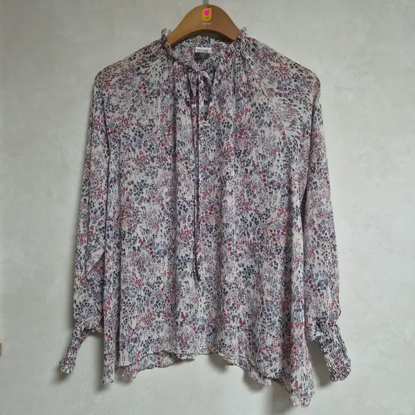[BUNJANG] Mielle Floral Pattern Chiffon Blouse / [Free] 미엘(Mielle) 플라워패턴 쉬폰 블라우스
