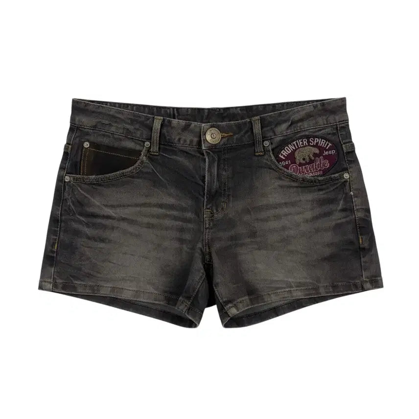 [BUNJANG] Jeep Women's Old School Black Denim Shorts (Size 28) / (28) 지프 우먼스 올드스쿨 흑청 데님 숏츠