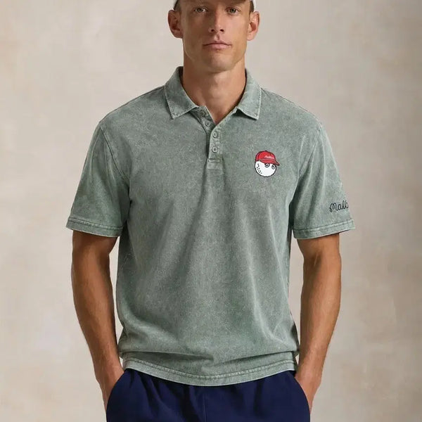 [BUNJANG] Malbon Men's Bucket PK Collar T-Shirt / 말본 남성 버킷 PK 카라 티셔츠