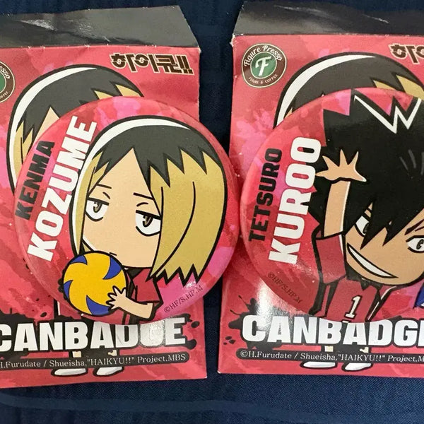 [BUNJANG] Haikyuu!! Kozume Kenma & Kuroo Tetsuro Can Badge Set / 하이큐 켄마 쿠로오 뱃지