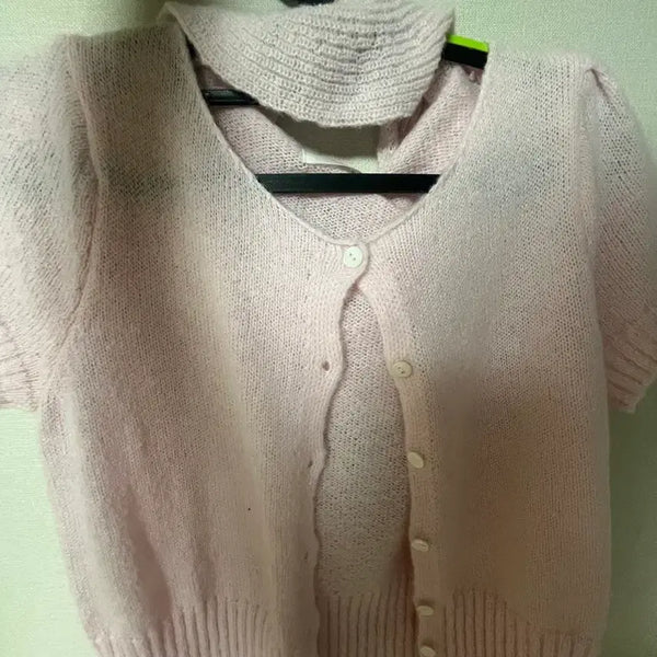 [BUNJANG] Pink Cardigan (Summer) / 핑크 가디건 (여름용)