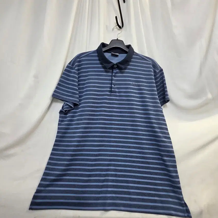 [BUNJANG] Columbia Men's Striped Caravan Short Sleeve Polo Shirt Size 120 / 컬럼비아 남성스트라이프 남성카라반팔120