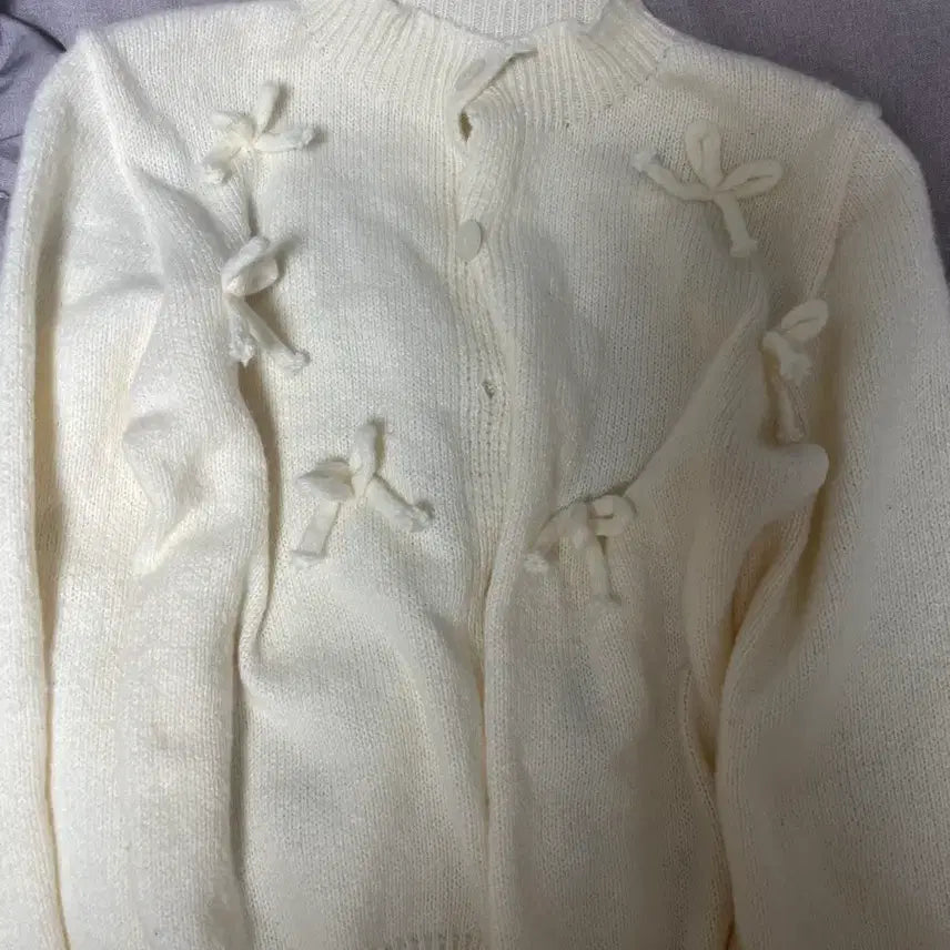 [BUNJANG] Ribbon Detail Summer Cardigan / 리본 달린 여름용 가디건