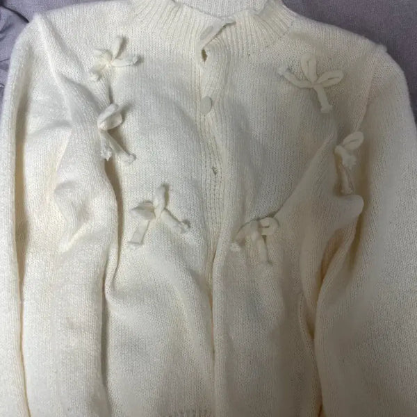 [BUNJANG] Ribbon Detail Summer Cardigan / 리본 달린 여름용 가디건
