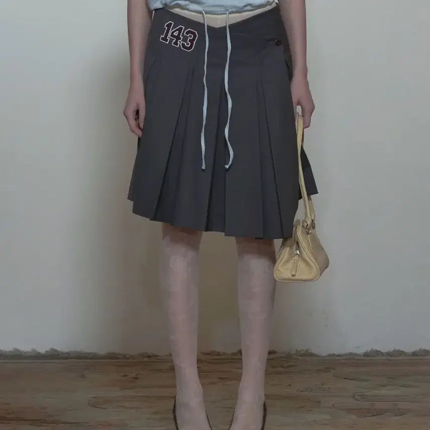 [BUNJANG] SCULPTOR 143 Asymmetrical Wrap Skirt Charcoal L / SCULPTOR 스컬프터 143 랩스커트 L