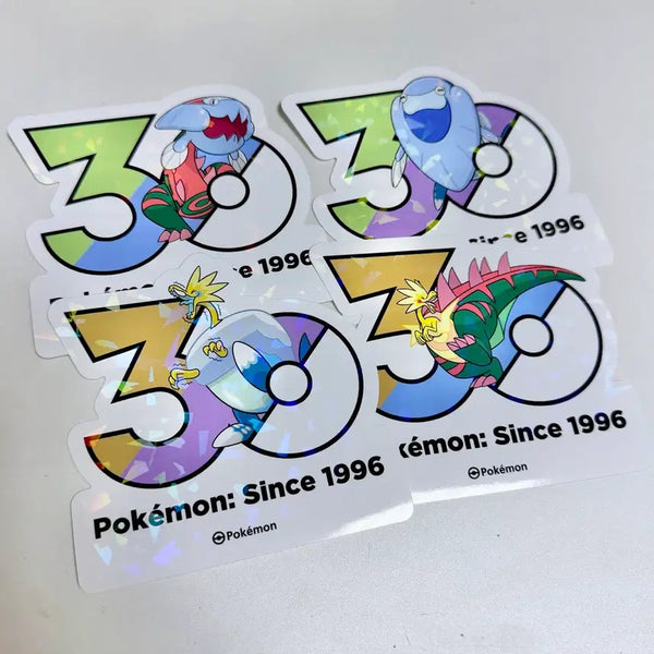 [BUNJANG] Pokemon 30th Anniversary Logo Stickers Bundle Set (4 Types) / 포켓몬 30주년 로고스티커 - 파치래곤/파치르돈/어래곤/어치르돈