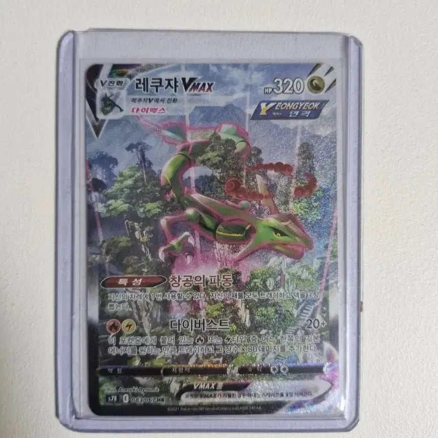[BUNJANG] Rayquaza VMAX Special Illustration Rare Card / 레쿠쟈 vmax 특일
